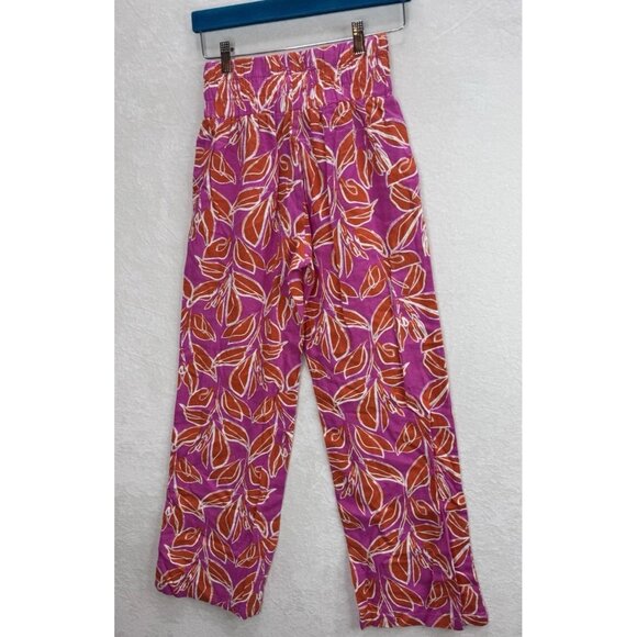 Sincerely Jules Women's Pink Orange Linen Blend Pants Size S NWT - Picture 3 of 8